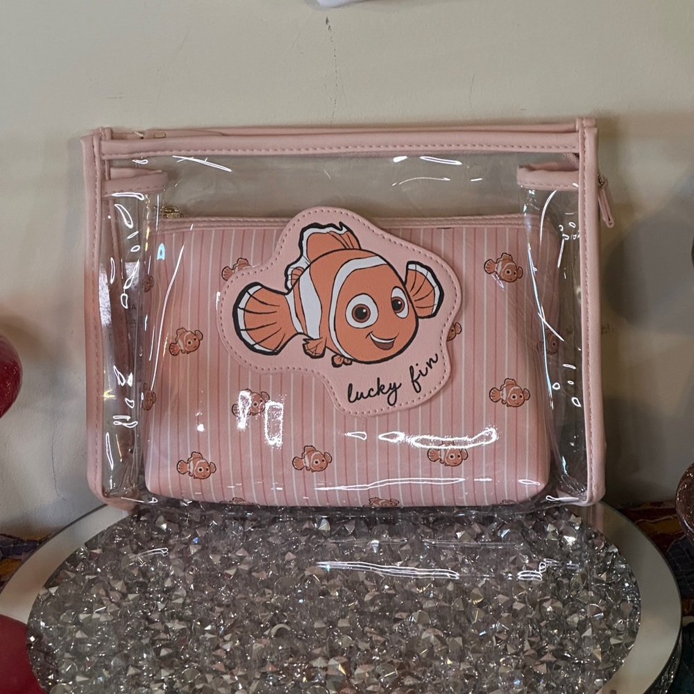 NWT - Pixar Disney’s Finding Nemo 2 in 1 Cosmetic Bag Set.